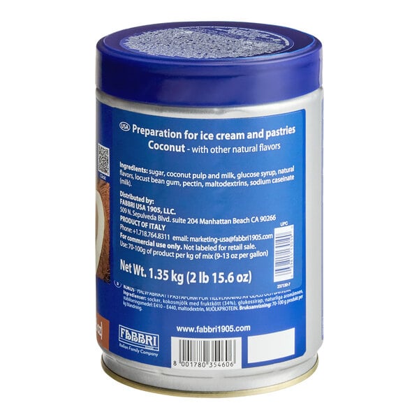 Fabbri Delipaste 1.35 kg Coconut Flavoring Paste - 8/Case