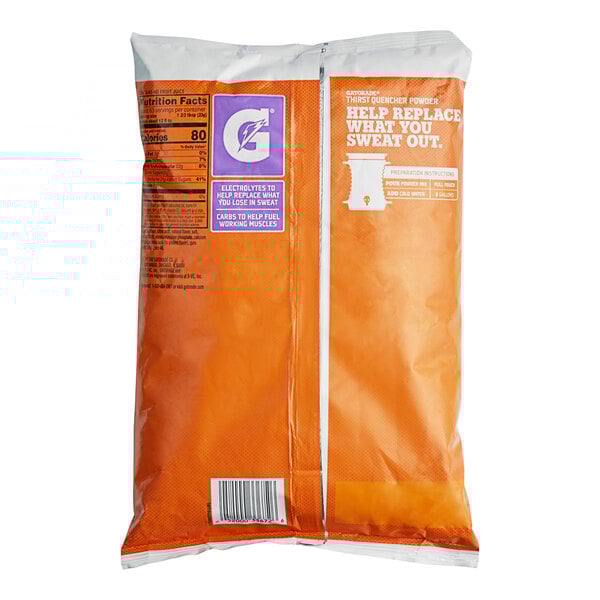 A close up of Gatorade Thirst Quencher Frost Riptide Rush Sports Drink Powder.