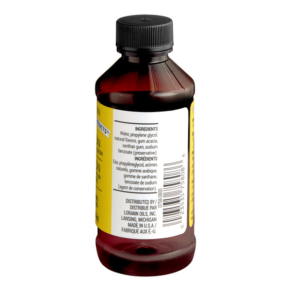 LorAnn Oils 4 fl. oz. All-Natural Lemon Bakery Emulsion - 6/Case