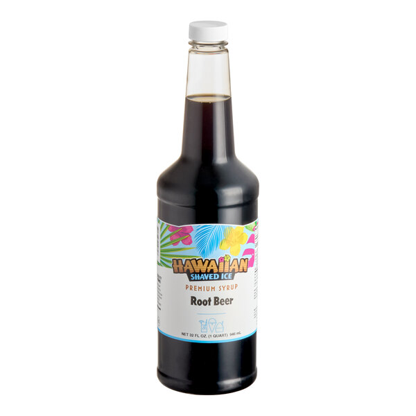 Hawaiian Shaved Ice Root Beer Snow Cone Syrup 32 fl. oz. - 12/Case