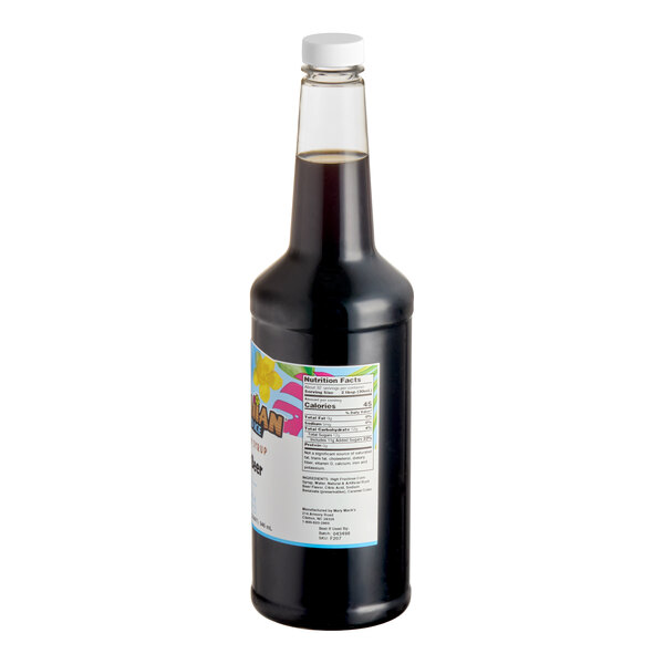 Hawaiian Shaved Ice Root Beer Snow Cone Syrup 32 fl. oz. - 12/Case