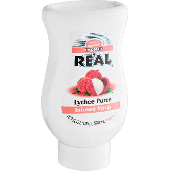 Real Lychee Puree Infused Syrup 16.9 fl. oz. - 6/Case
