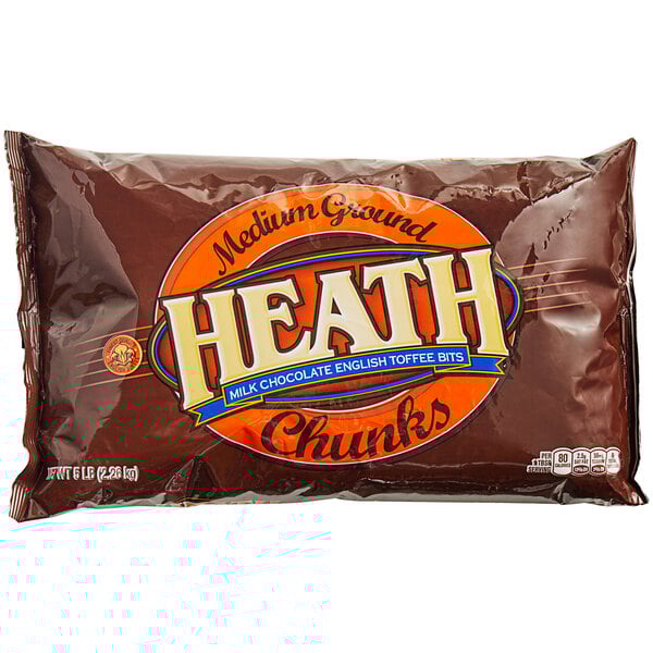 A package of HEATH Toffee Bits with Chocolate chunks.