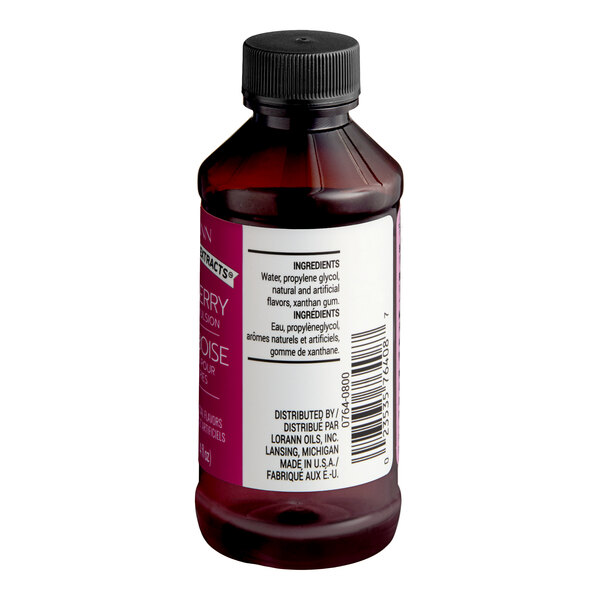 LorAnn Oils 4 fl. oz. Raspberry Bakery Emulsion - 6/Case