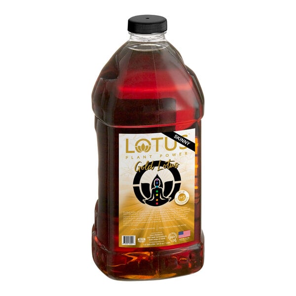 A 64 fl. oz. bottle of Lotus Plant Power Sugar-Free Gold Lotus 5:1 Energy Concentrate.