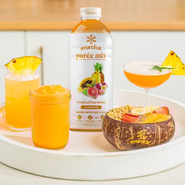 Smartfruit Tropical Harmony Puree Beverage Mix 48 fl. oz. - 6/Case