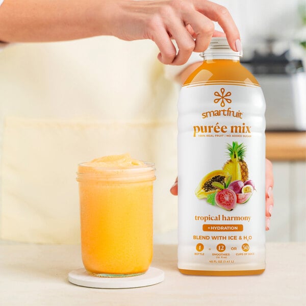 Smartfruit Tropical Harmony Puree Beverage Mix 48 fl. oz. - 6/Case