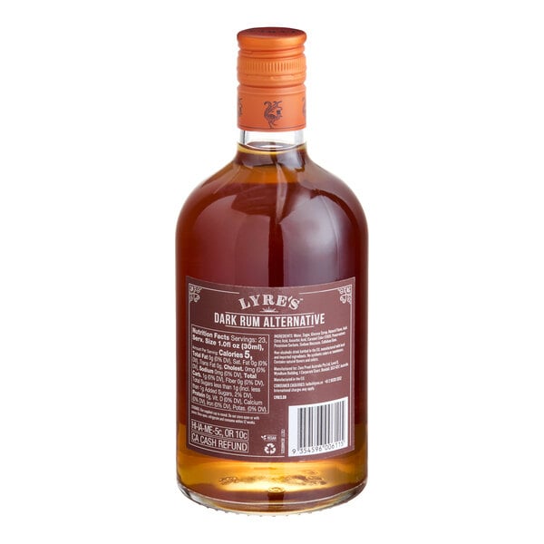 Lyre's Dark Cane Spirit Non-Alcoholic Rum 700mL Bottle - 6/Case