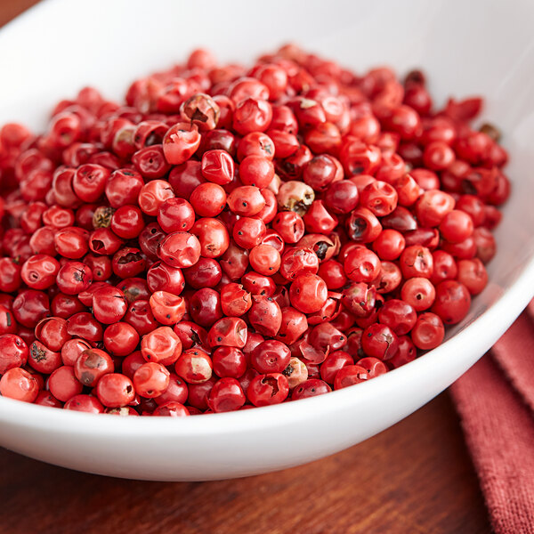 A bowl of Regal pink peppercorns.