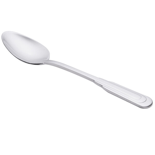 A Oneida Cityscape stainless steel teaspoon with a silver handle.