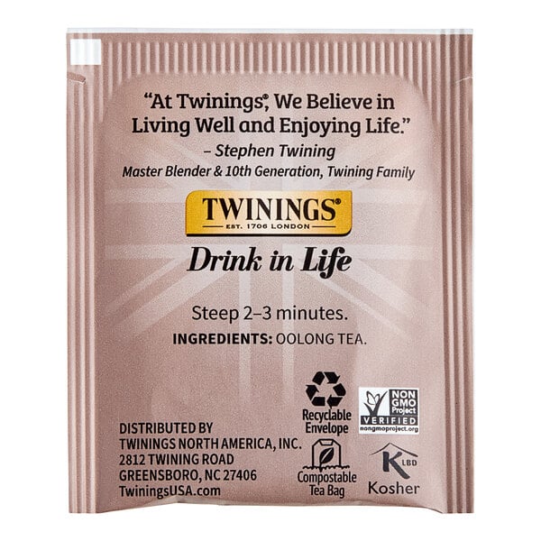 A box of 120 Twinings Pure Oolong Tea bags.
