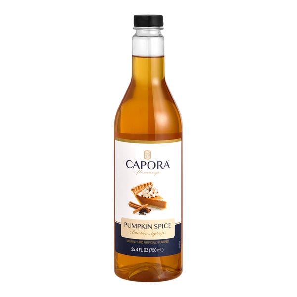 Capora Pumpkin Spice Flavoring Syrup 750 mL - 6/Case