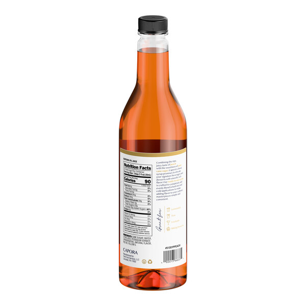 Capora Peach Flavoring Syrup - 6/Case