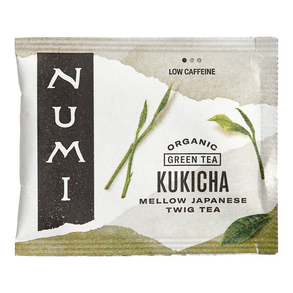 A package of Numi Organic Kukicha Tea Bags.