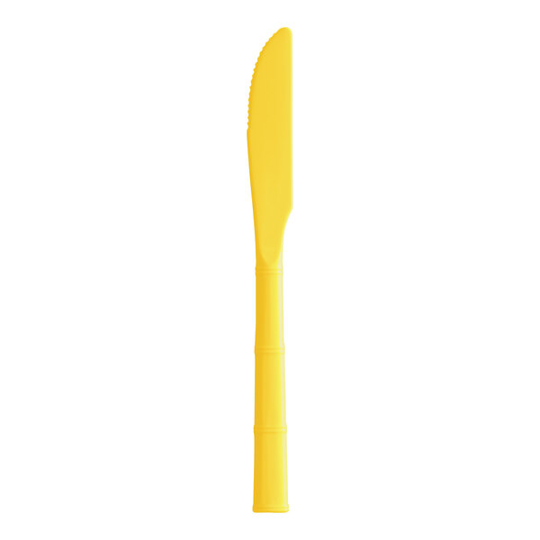A yellow Design Specialties polycarbonate knife.