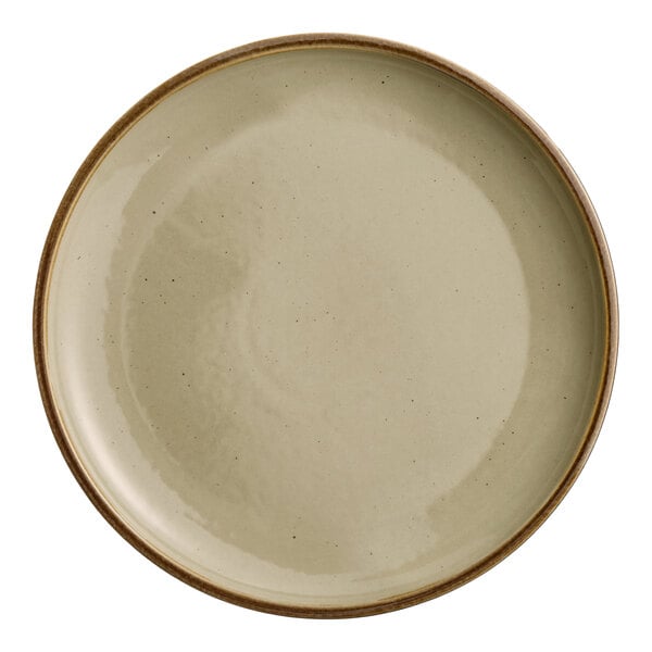 Acopa Keystone 12 1/2" Granite Gray Porcelain Coupe Plate - 12/Case