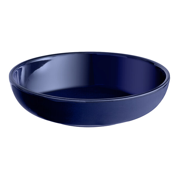 An Acopa Keystone Azora blue porcelain coupe bowl.