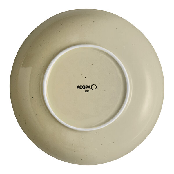 A granite gray porcelain coupe bowl with a white background.