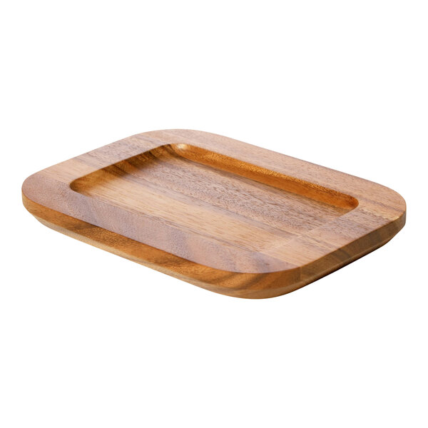 A rectangular wooden underliner with a rectangular edge.