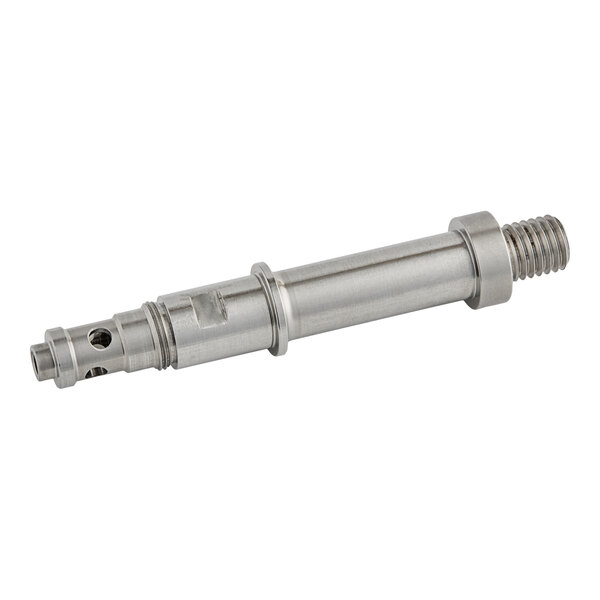 A stainless steel MainStreet Equipment bottom distributor shaft with a threaded end.