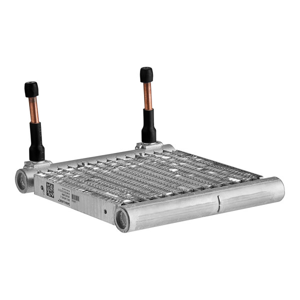 A metal Narvon condenser with copper pipes on top.