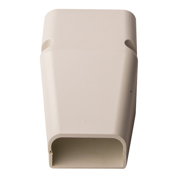 A white plastic DiversiTech natural duct end with a hole.