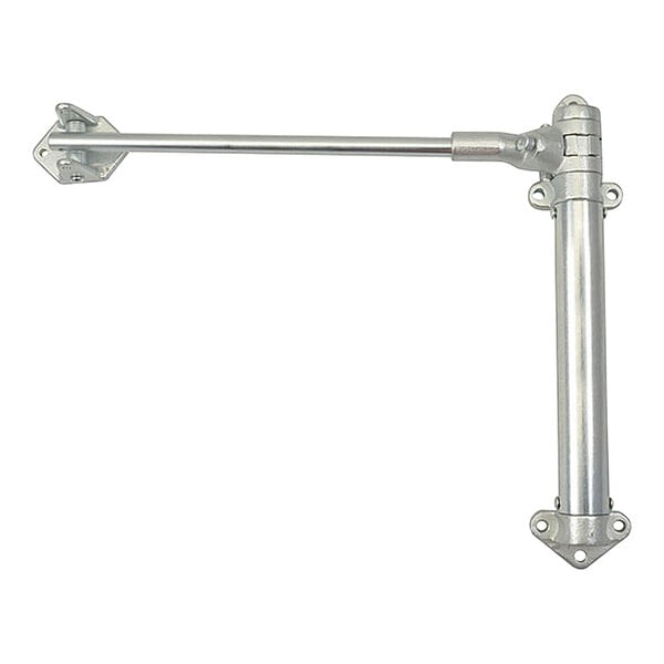 A metal frame with a long metal rod and handle on the end.