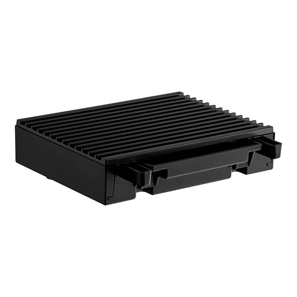 A black rectangular Narvon Drip Tray Assembly with a lid.