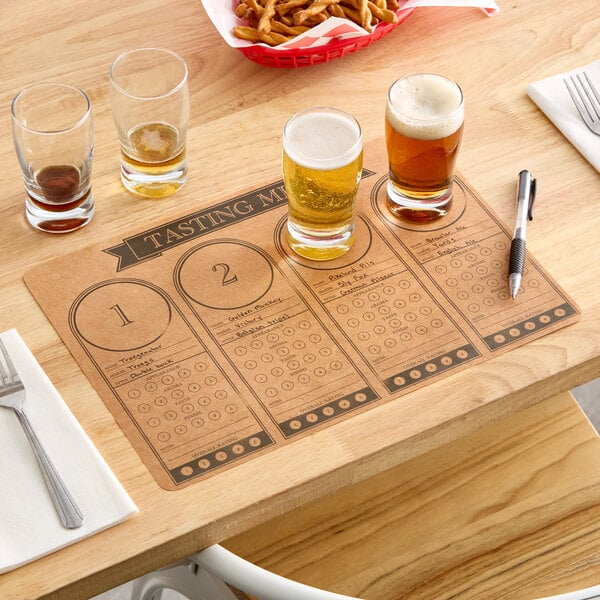 Choice 10" x 14" Tasting Paper Placemat - 1,000/Case