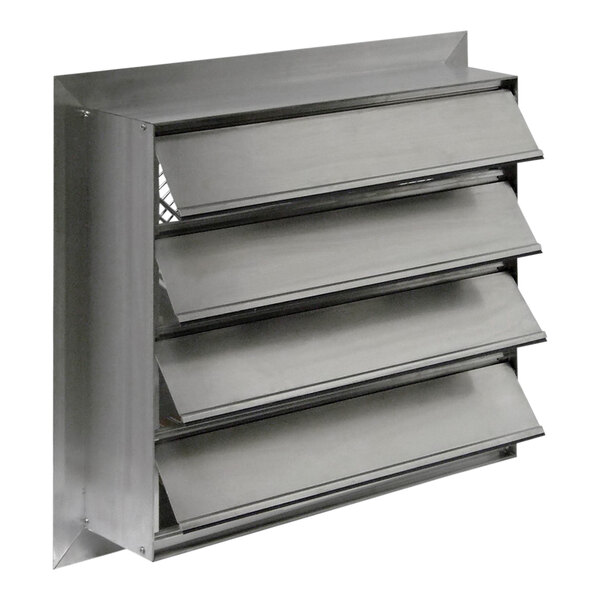 A metal vent with many vents and a metal bar.