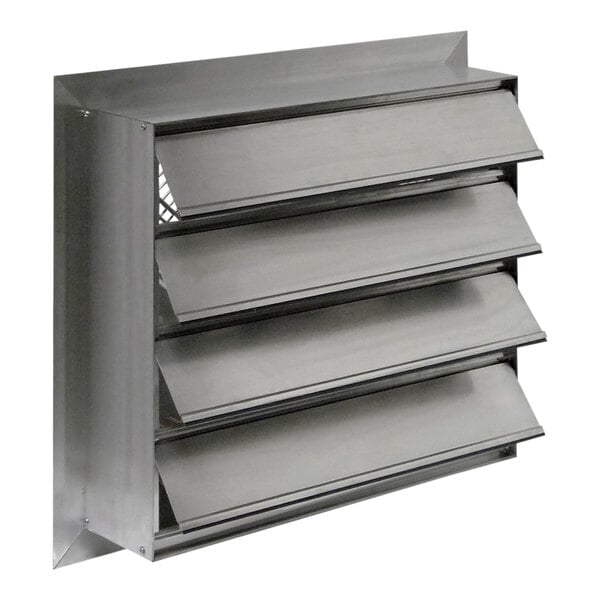 A metal vent cover with many vents.