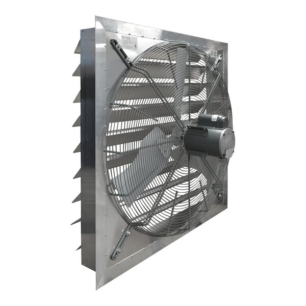 A metal Canarm shutter-mounted exhaust fan.