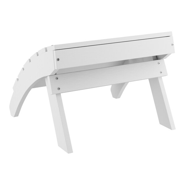 A white Lancaster Table & Seating Adirondack footrest.