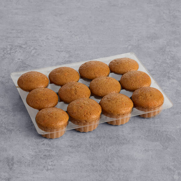 Abe's Vegan Carrot Mini Muffins on a table.