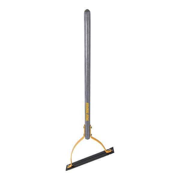 A True Temper steel weed cutter with a yellow and grey handle.