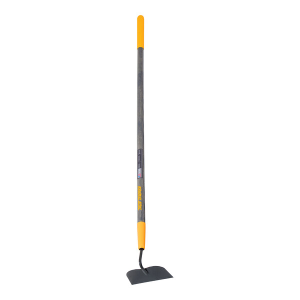 A True Temper garden hoe with a long hardwood handle and a cushion grip.