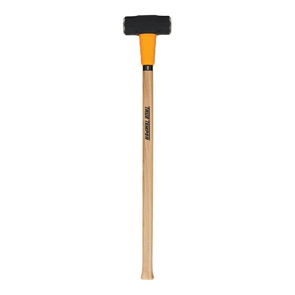 A True Temper sledge hammer with a wooden handle.