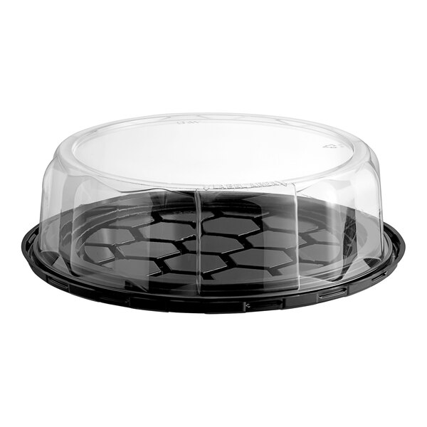 A Baker's Lane plastic container with a clear lid.