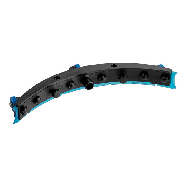 A curved squeegee assembly attachment designed for use with compatible floor scrubber machines.