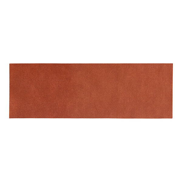 A rectangular brown paper napkin band with a white background.