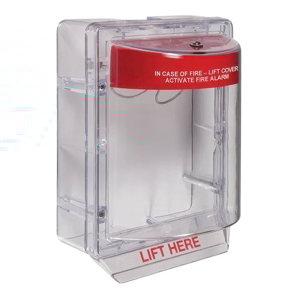 Safety Technology International Stopper II Indoor Surface-Mount Fire Pull Station Cover with Horn STI-1130