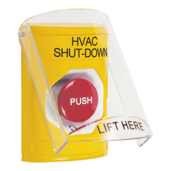 a red button with white text