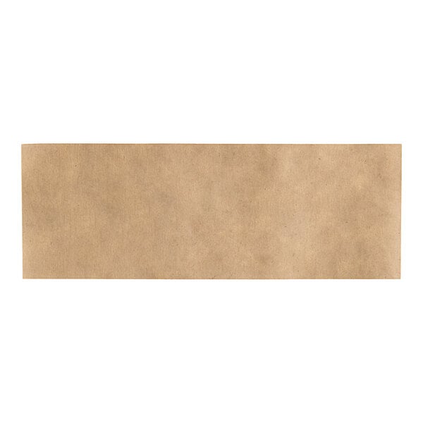 A brown rectangle shaped object on a white background.