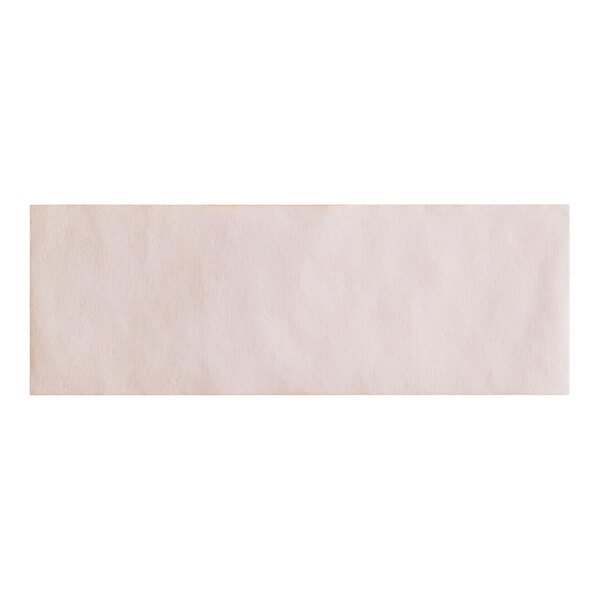 A white rectangular object with a red stripe.