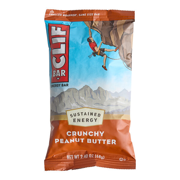 A bag of 192 Clif Bar Crunchy Peanut Butter Energy Bars.