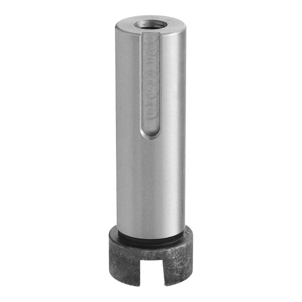 A stainless steel cylinder with a black handle, used for Estella dough preparation equipment.