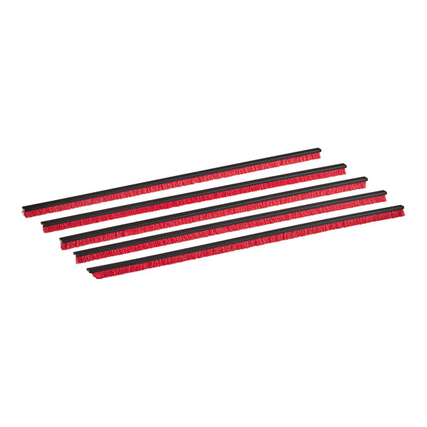 A row of red and black Hoover Scatter Guard strips.