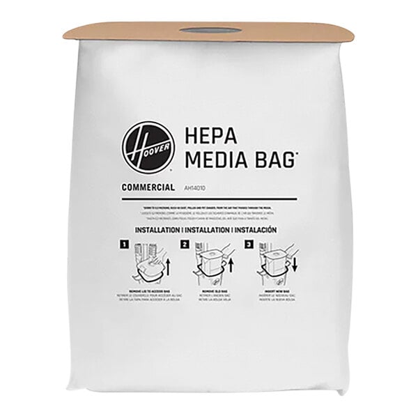 Hoover AH14010 5.5 Qt. HEPA Media Filter Bag for CH90600V and CH91600V - 10/Case