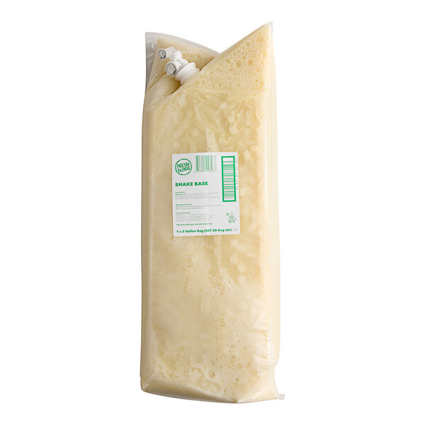 A white package with a white and green label for Fresh Blends Neutral Shake Base.