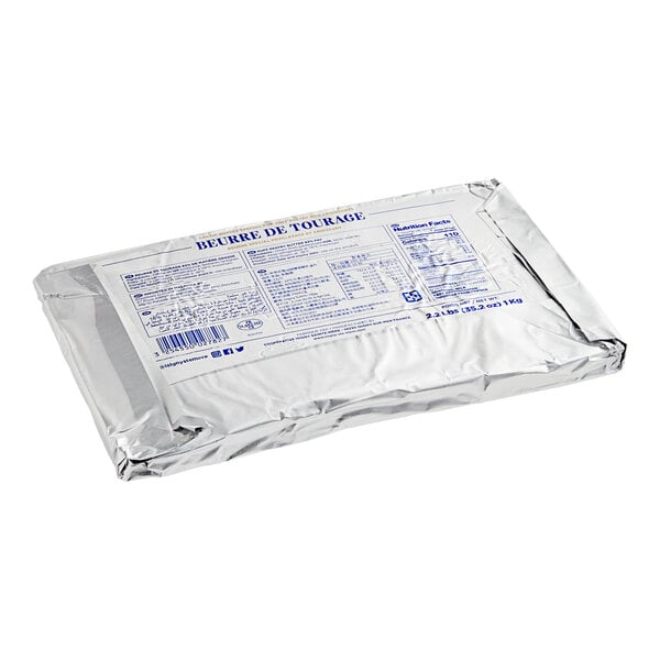 A package of Isigny Sainte-Mere frozen unsalted lamination butter sheets.